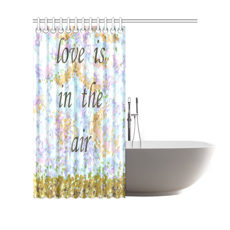 Love Is In The Air Sky Grass Landscape shower curtain Shower Curtain 69"x70"