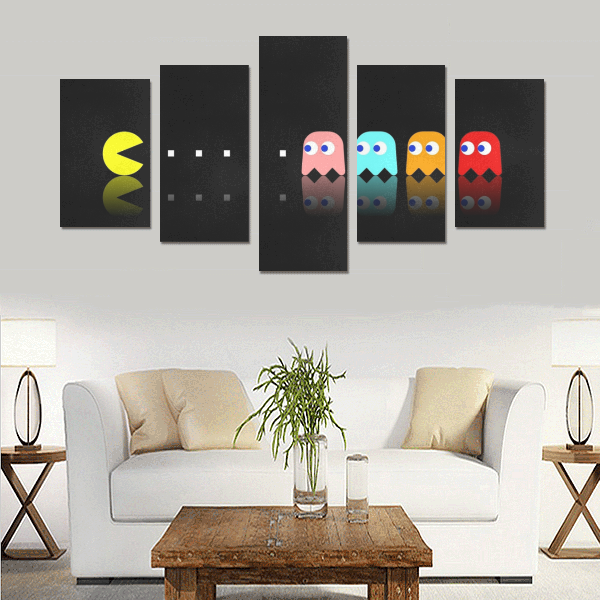 Pac-Man Canvas Print Sets C (No Frame)