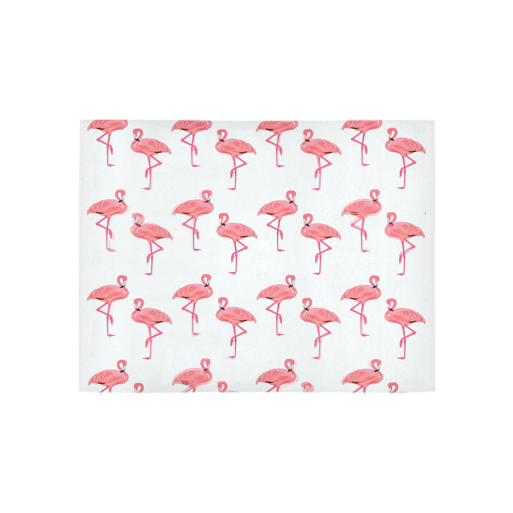Classic Pink Flamingo Tropical Beach Pattern Area Rug 5'3''x4'
