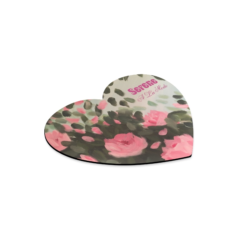 Roses & Bushes Heart-shaped Mousepad
