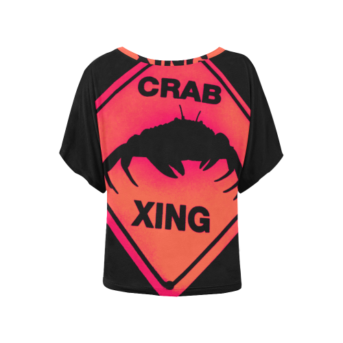 CRABAT Women's Batwing-Sleeved Blouse T shirt (Model T44)