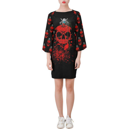 Skull 2020 by Nico Bielow Bell Sleeve Dress (Model D52)