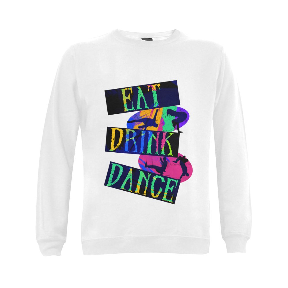 Break Dancing Colorful Gildan Crewneck Sweatshirt(NEW) (Model H01)