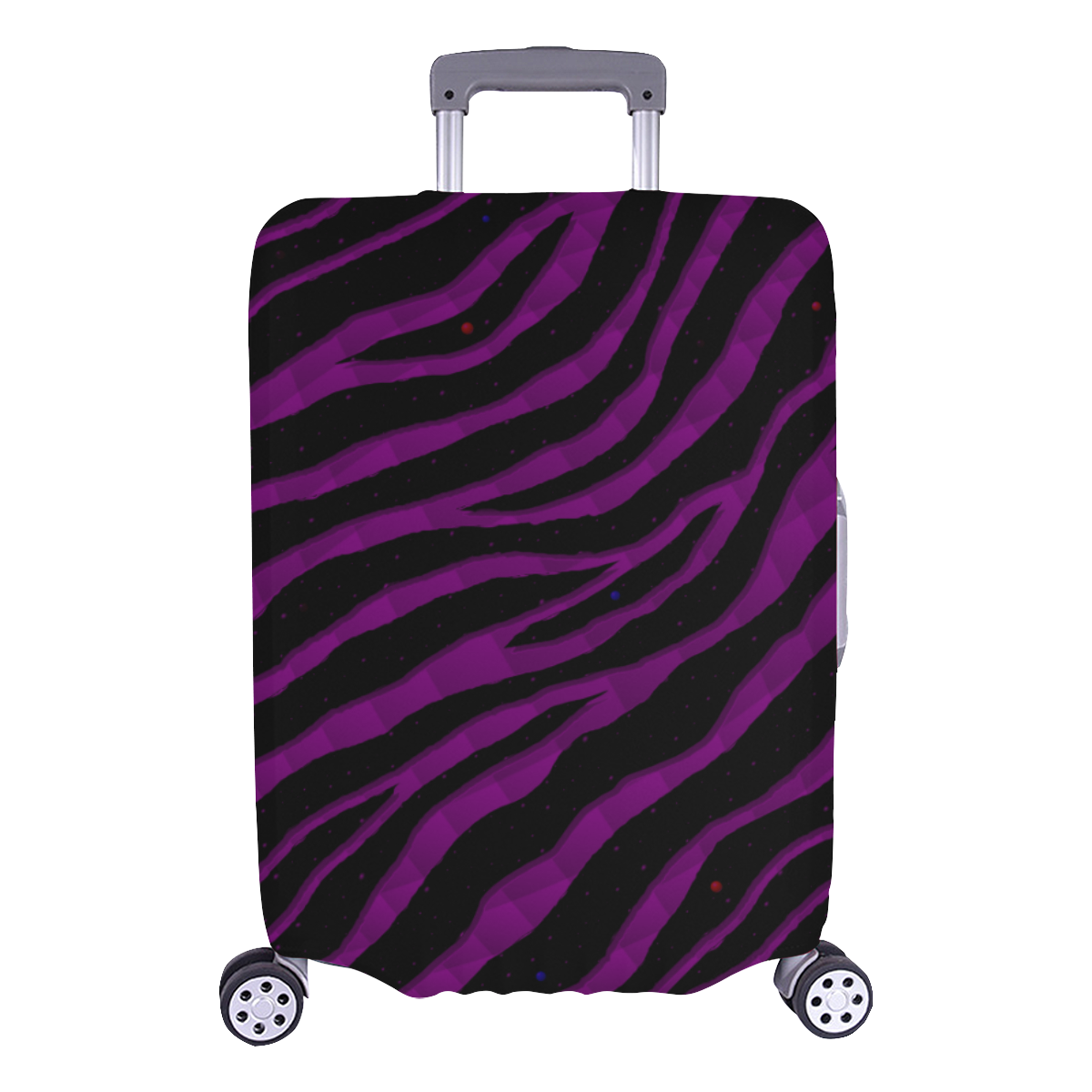 Ripped SpaceTime Stripes - Purple Luggage Cover/Large 26"-28"