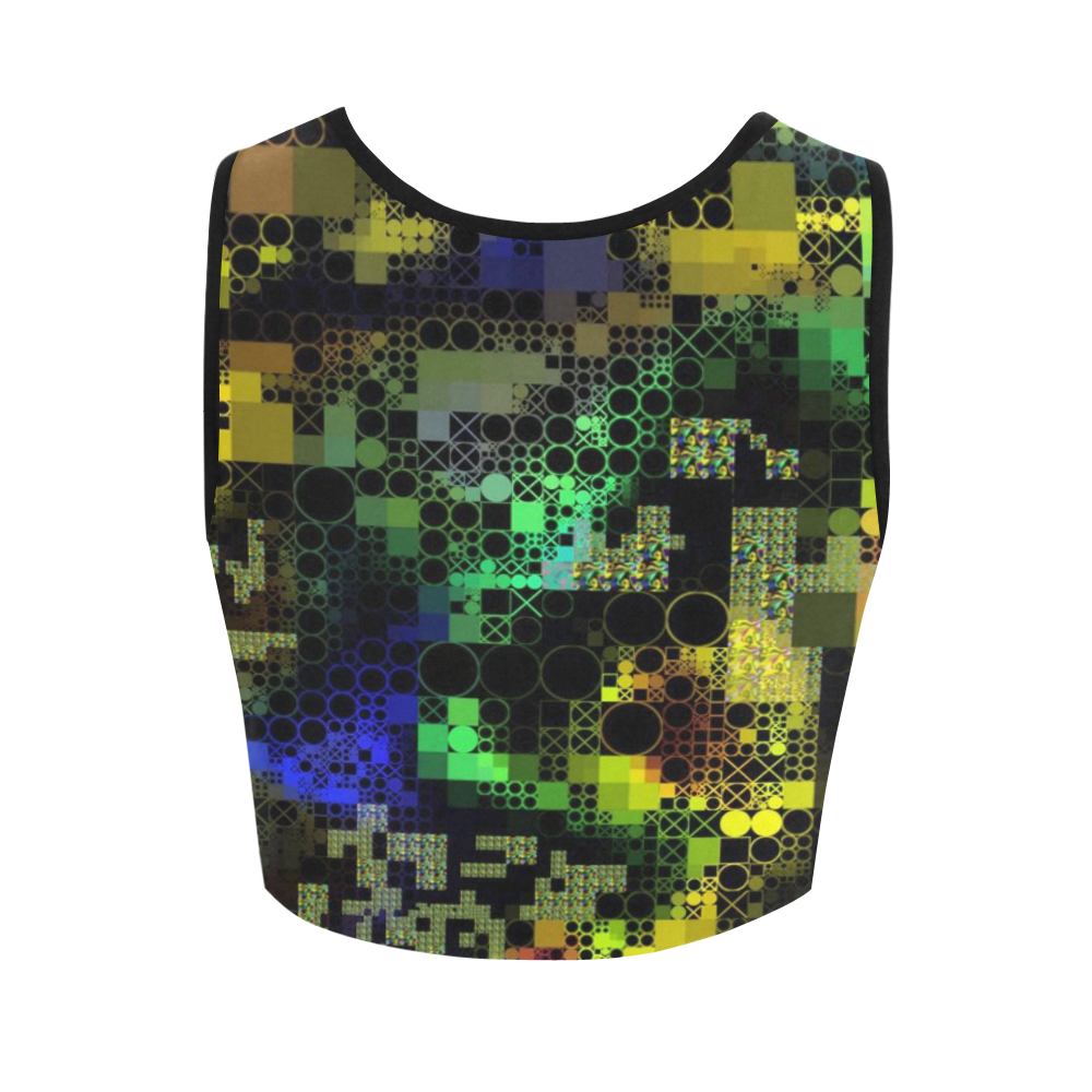 funny mix of shapes  by JamColors Women's Crop Top (Model T42)