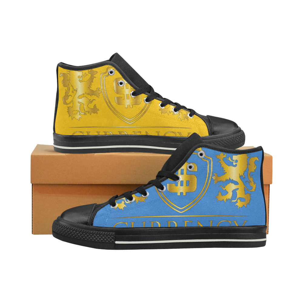 CURRENCY_DOLLA Men’s Classic High Top Canvas Shoes (Model 017)