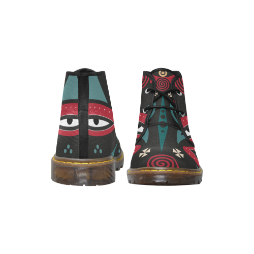 massai warrior Women's Canvas Chukka Boots/Large Size (Model 2402-1)