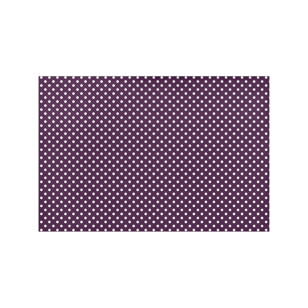 Burgundy polka dots Placemat 12’’ x 18’’ (Set of 6)