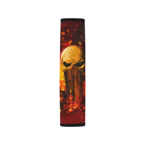 Amazing skull with fire Car Seat Belt Cover 7''x10''