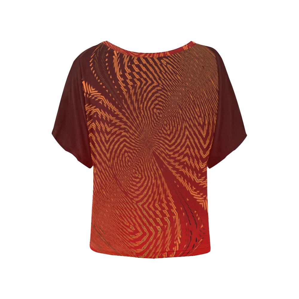 Snapdraggin Women's Batwing-Sleeved Blouse T shirt (Model T44)
