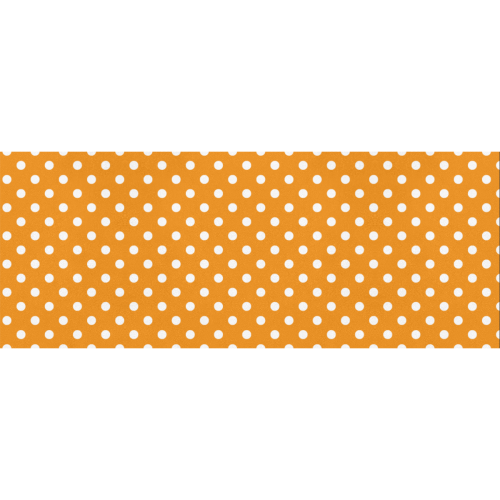 White Polka Dots on Tangerine Orange Gift Wrapping Paper 58"x 23" (3 Rolls)