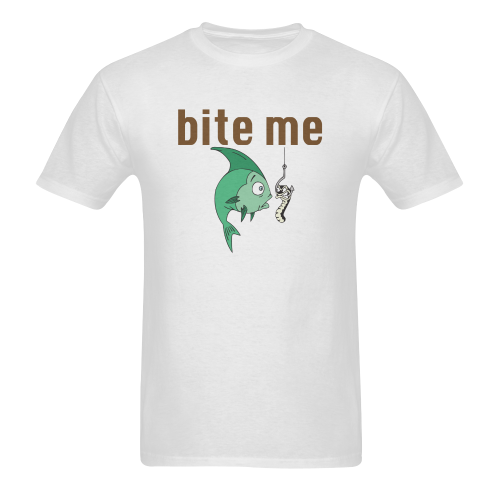 Bite Me Men's T-Shirt in USA Size (Two Sides Printing)