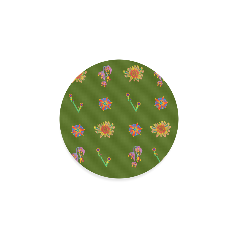 Super Tropical Floral 3 Round Coaster