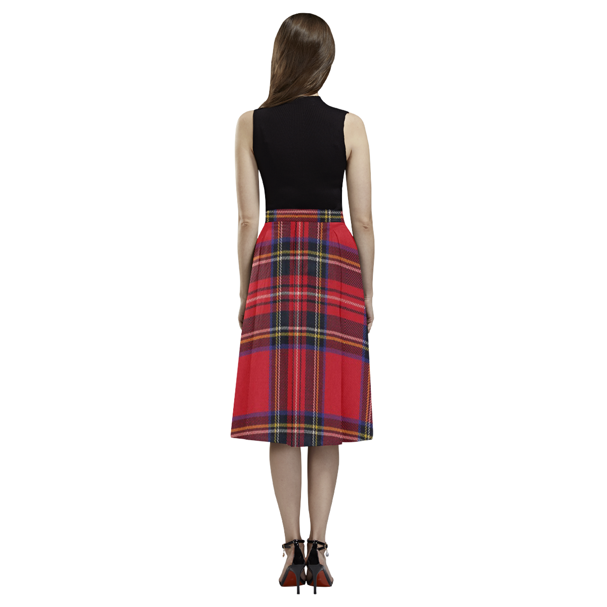 Royal Stewart tartan Aoede Crepe Skirt (Model D16)