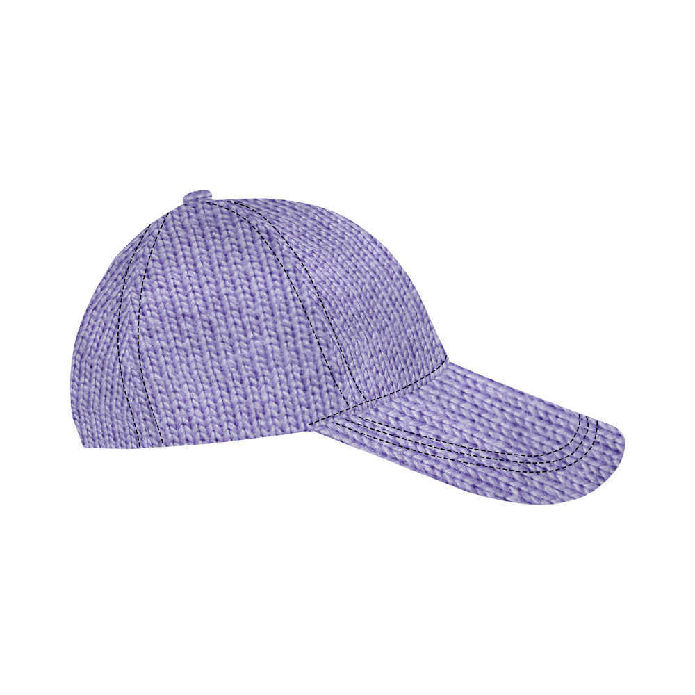 Knitted Wool lilac All Over Print Dad Cap C (6-Pieces Customization)