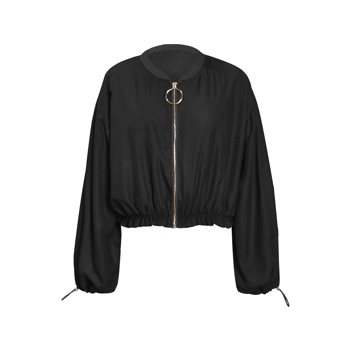 chaqueta corta con detalle new york corazon Cropped Chiffon Jacket for Women (Model H30)