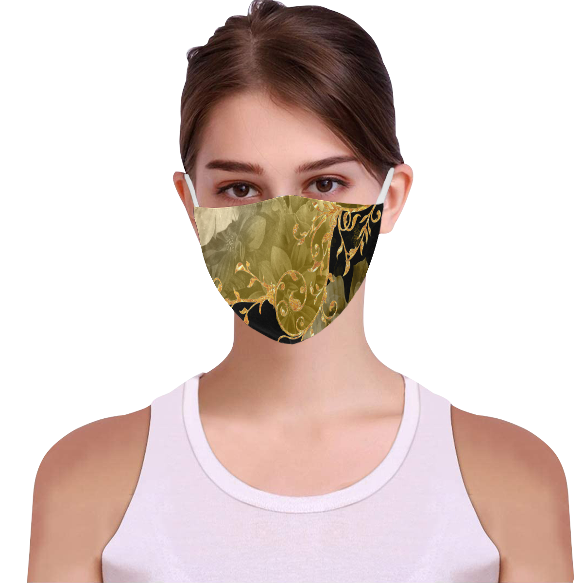 A touch of vintage 3D Mouth Mask with Drawstring (60 Filters Included) (Model M04) (Non-medical Products)