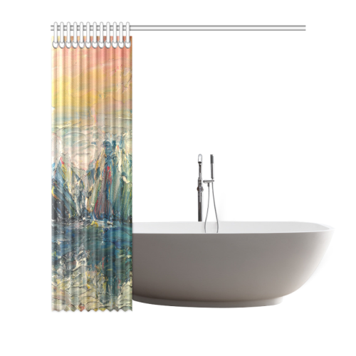Mountains painting Shower Curtain 72"x72"