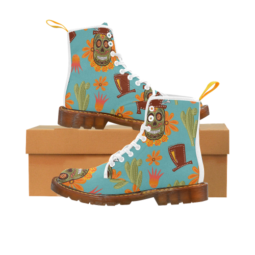 Day of the dead, Sugar Skull Martin Boots For Women Model 1203H