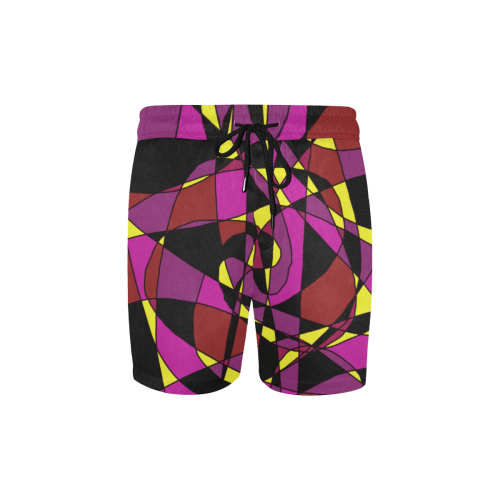 Multicolor Abstract Design S2020 Men's Mid-Length Swim Shorts (Model L39)
