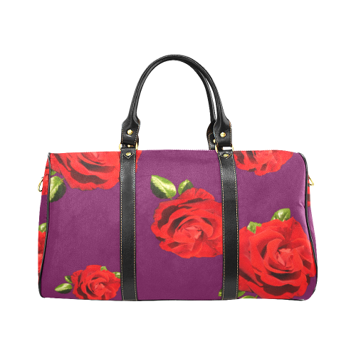 Fairlings Delight's Floral Luxury Collection- Red Rose Waterproof Travel Bag/Large 53086d10 New Waterproof Travel Bag/Large (Model 1639)