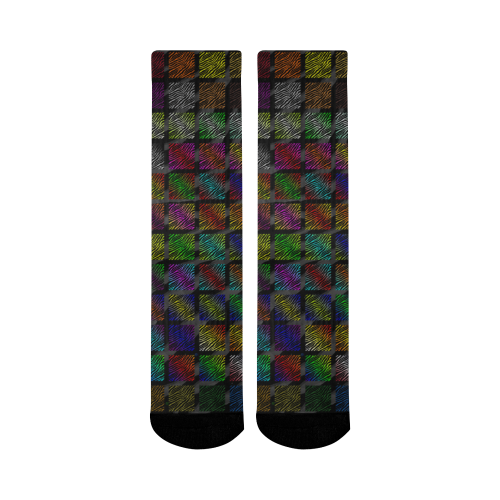 Ripped SpaceTime Stripes Collection Mid-Calf Socks (Black Sole)