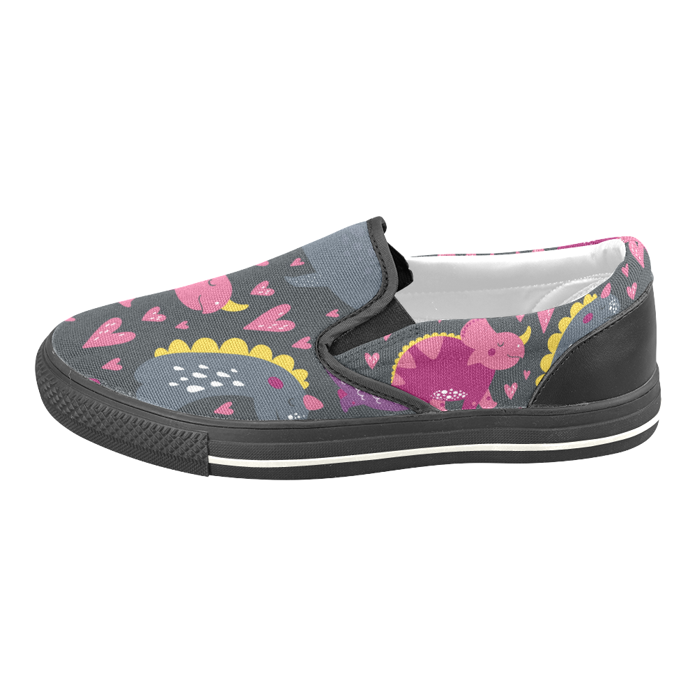dino Slip-on Canvas Shoes for Kid (Model 019)