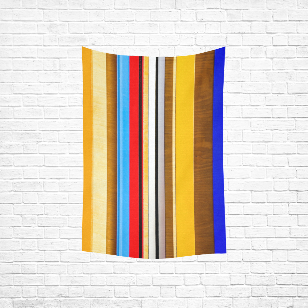 Colorful abstract pattern stripe art Cotton Linen Wall Tapestry 40"x 60"
