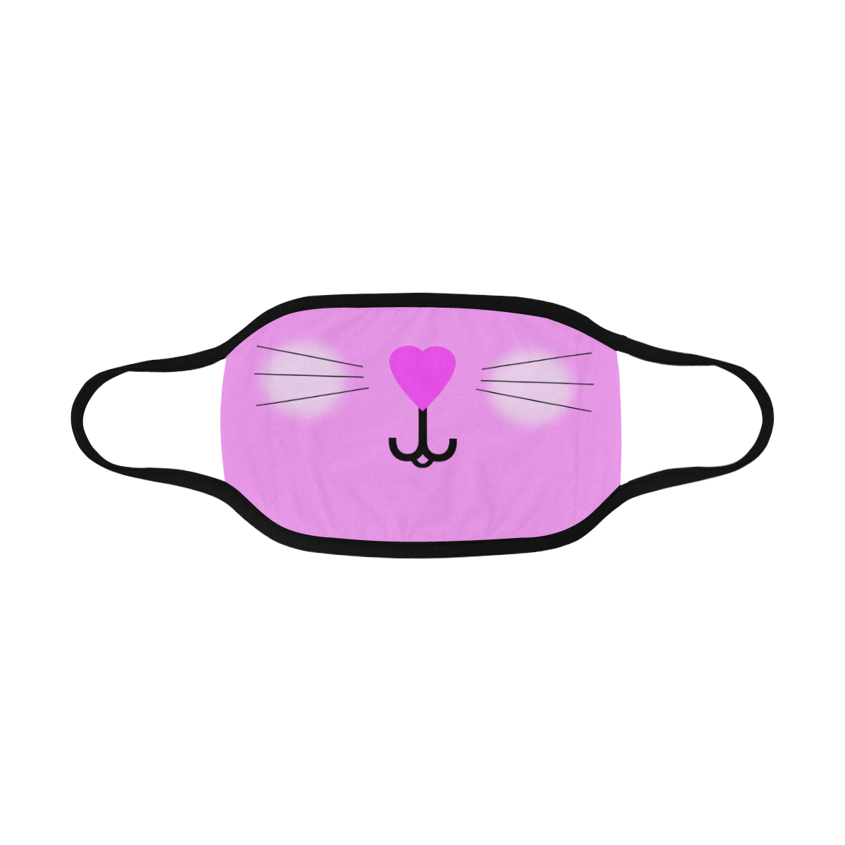 Kitty Mouth Nose Whiskers Pink Mouth Mask