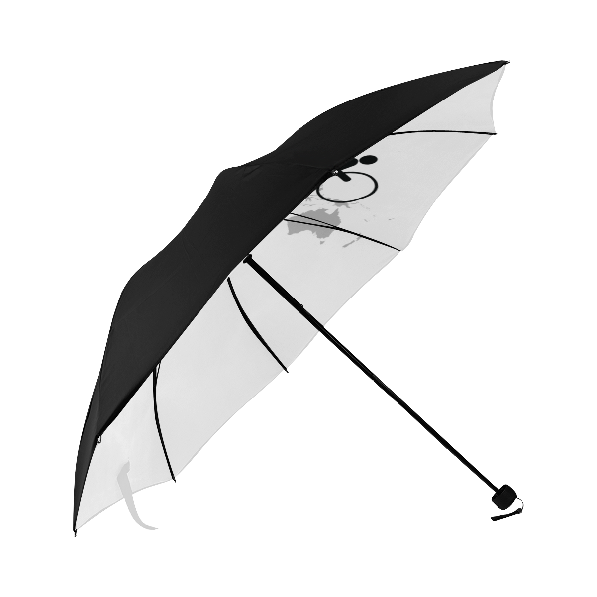 The Bicycle Race 3 Black Anti-UV Foldable Umbrella (Underside Printing) (U07)
