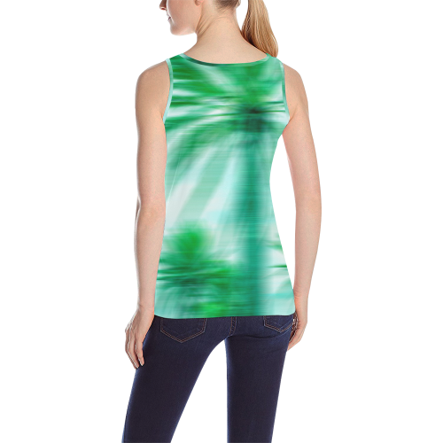 Palm Beach All Over Print Tank Top for Women (Model T43)