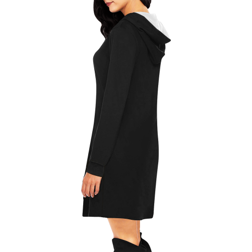 UK Longhoodie Feed Women All Over Print Hoodie Mini Dress (Model H27)
