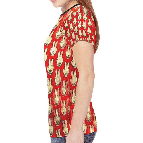 Hands Pattern by K.Merske New All Over Print T-shirt for Women (Model T45)