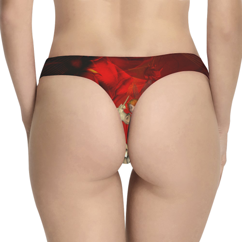 Cute little fairy and pegasus Women's All Over Print Thongs (Model L30)