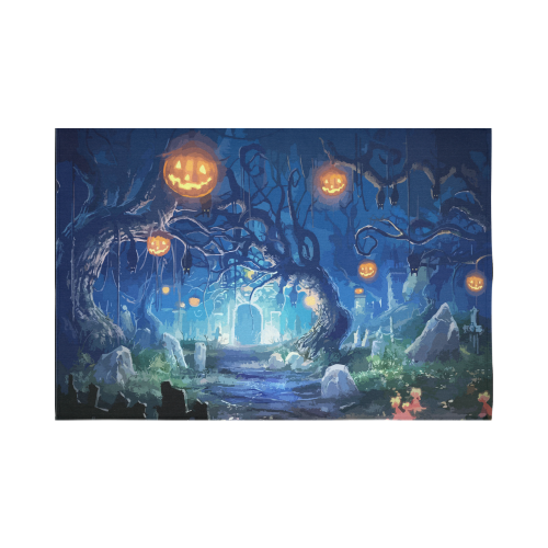 Afiche-Halloween Cotton Linen Wall Tapestry 90"x 60"