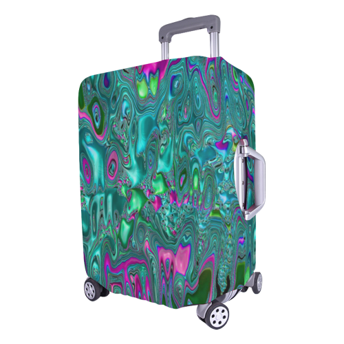 melted fractal 1C by JamColors Luggage Cover/Large 26"-28"
