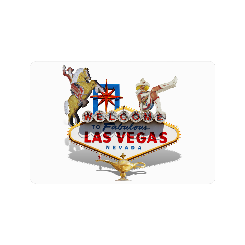 Las Vegas Welcome Sign Doormat 24"x16"