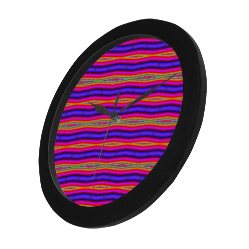 Bright Pink Purple Stripe Abstract Circular Plastic Wall clock