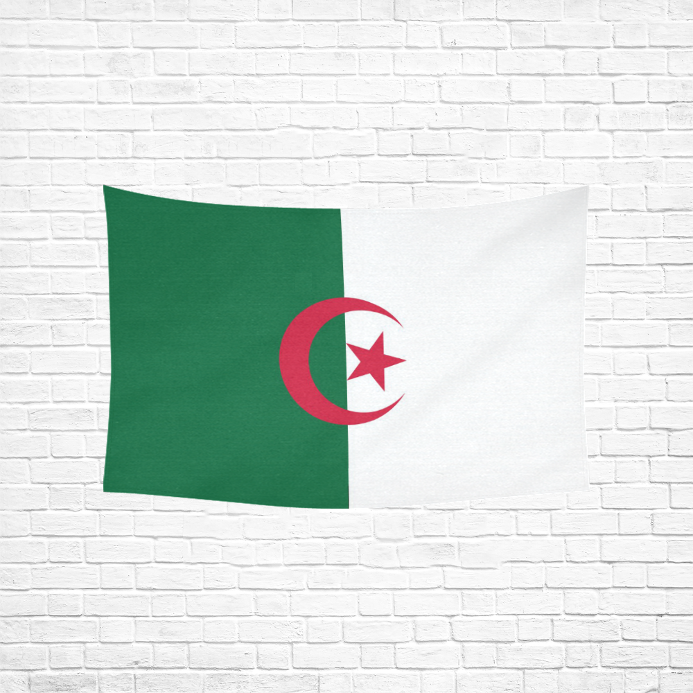 Algeria World Flag Cotton Linen Wall Tapestry 60"x 40"