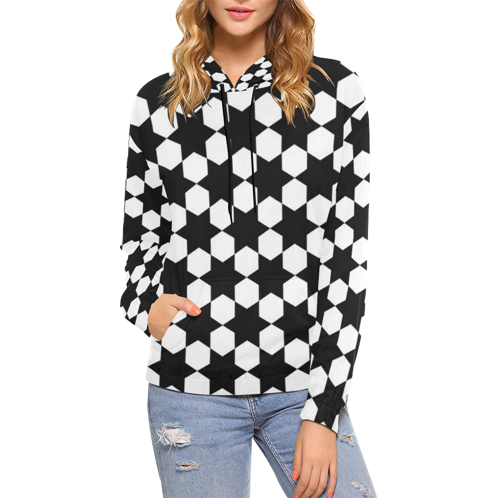 46sw All Over Print Hoodie for Women (USA Size) (Model H13)