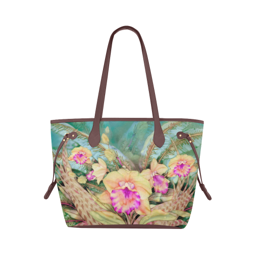 Tropical Orchid 2 Clover Canvas Tote Bag (Model 1661)