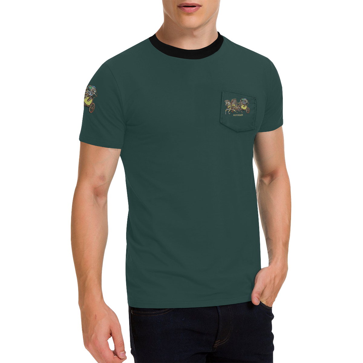 Shamiram Men's All Over Print T-Shirt with Chest Pocket (Model T56)