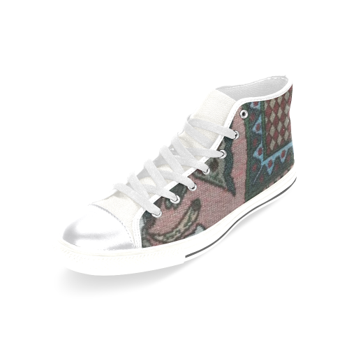 33 Elephant art for female Beautiful color Women's Classic High Top Canvas Shoes (Model 017)