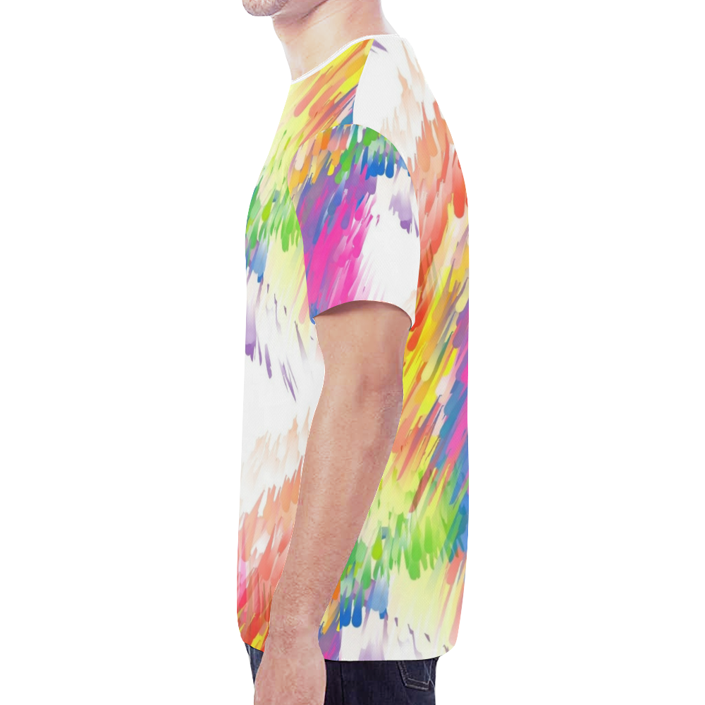 Colors Popart by Nico Bielow New All Over Print T-shirt for Men/Large Size (Model T45)
