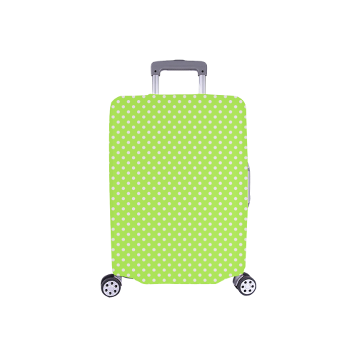Mint green polka dots Luggage Cover/Small 18"-21"