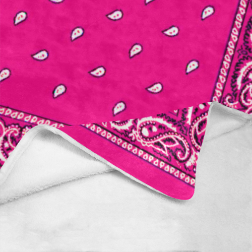 KERCHIEF PATTERN PINK Ultra-Soft Micro Fleece Blanket 43''x56''