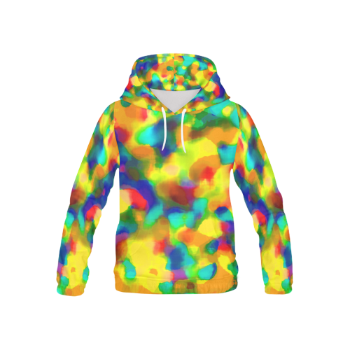 Colorful watercolors texture All Over Print Hoodie for Kid (USA Size) (Model H13)