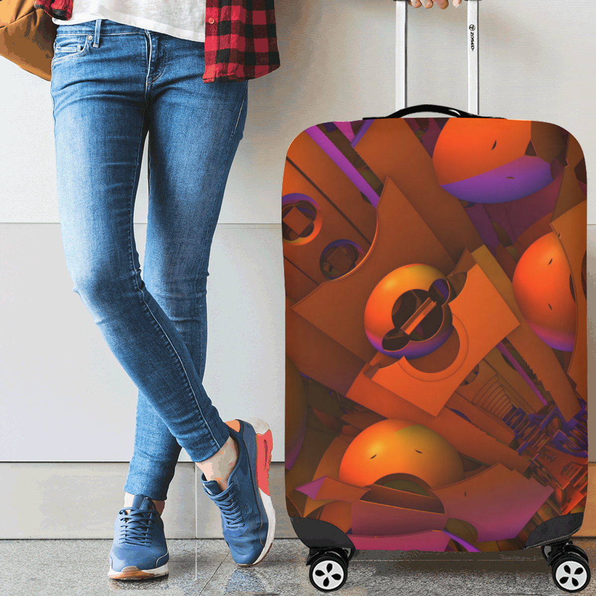 Funhouse Luggage Cover/Large 26"-28"