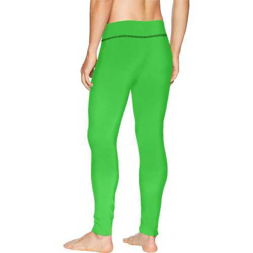 color lime green Men's All Over Print Leggings (Model L38)