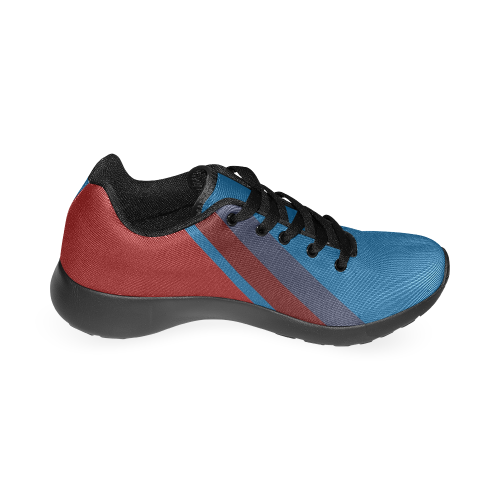 Classic Blue Layers on Red Men’s Running Shoes (Model 020)